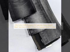 70% Cotton 28% Polyester 2% Spandex Heavy Weight Black Twill Denim Fabric 11.2oz For Apparel-Skirts Durable