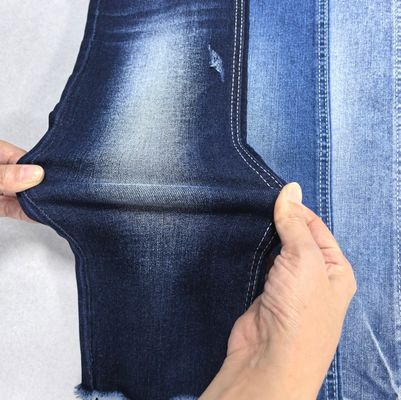 Buy Weak Stretch  TWILL Style Cotton Polyester DARK BLUE Denim Fabric  JSD3245 9.4OZ for fashion jeans online manufacture