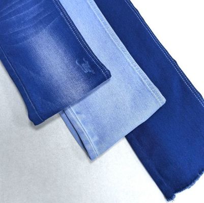 Buy 148-150cm Summer Sky Blue Satin Stretch Denim Fabric Cotton 70% Polyester 28% Spandex 2% online manufacture