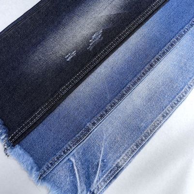 Buy Lady Or Kids Jean Cotton Spandex Denim Fabric Light Weight Warp Slub Sof Hand online manufacture