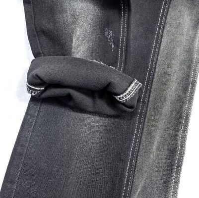 Buy Soft Black 10oz Heavyweight Denim Fabric For Men Jeans 65%C 33%P 2%S online manufacture