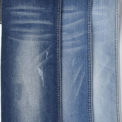 Buy Shrink-resisitant COTTON POLYESTER SPANDEX DENIM FABRIC QY005-3 8.7 oz online manufacture