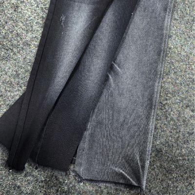 Buy Woven Cotton Polyester Spandex Black / Black Denim Fabric JSD3078A 10 Oz online manufacture