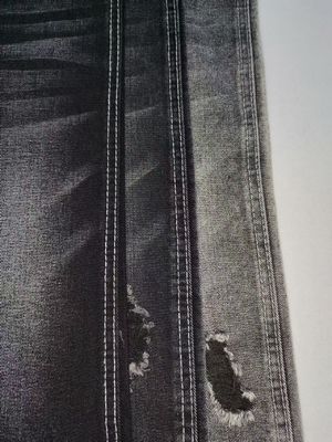 Buy 11.3oz Super-soft Heavy Weight Cotton Polyester BLACK/BLACK Denim Fabric  JSD3250A for fashion jeans online manufacture
