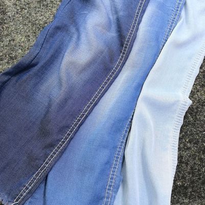 Buy 30*32/20 Yarn Count Stretch Lyocell Dark Blue Plain Denim Fabric 4.8oz JSD2020 YARN DYED Pattern online manufacture