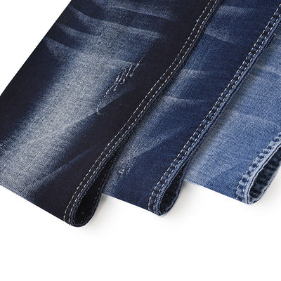 Buy 8.4 Oz Dark Blue Cotton Fake Knitted Stretch Denim Fabric Bag Manufacturing Stretch Fabric online manufacture