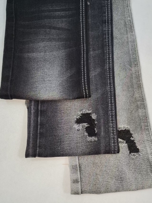Buy 13OZ Heavy Weight Super-soft Cotton Polyester BLACK/BLACK Denim Fabric  JSD3218A  for lady jeans or boys pants online manufacture