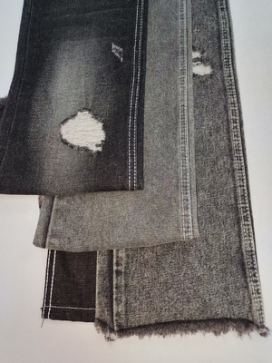 Buy 62%Cotton  Non Elastic Denim Fabric BLACK/WHITE with 10x7 Construction JSD3022B for boys jeans online manufacture