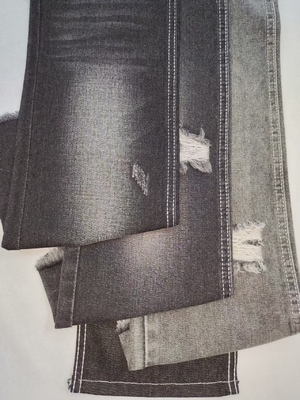 Buy 9.8OZ Cotton Polyester Denim Fabric  Non Elastic TWILL style BLACK/BLACK JSD3267  for fashion jeans online manufacture