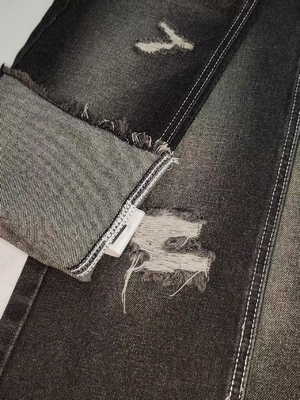 Buy 12.2OZ TWILL Style Denim Fabric BLACK/WHITE with 7*7 construction  For man Jeans online manufacture