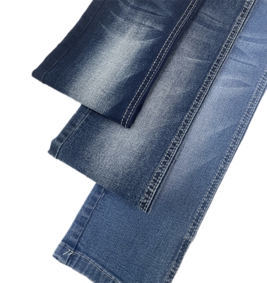 Buy Vertical Bamboo Yarn Stretch 65%Cotton Denim Fabric  10.5oz For Lady Jeans online manufacture