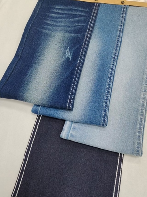 Buy Stretchy comfort 55%cotton Denim Fabric high quality 12*21/40+70 Construction JSD3031 suit jeans Wholesale denim online manufacture