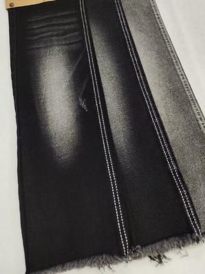 Buy 9.5oz High Stretch BLACK/BLACK Denim Fabric With 10*16/40+16/70 Construction JSD3338A For Jeans Casual Clothing online manufacture