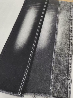 Buy BLACK/BLACK Twill Style 9.7oz 68%Cotton Denim Fabric With 10*21/70 Construction For Jeans online manufacture