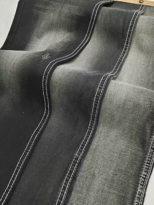 Buy 6.8oz  61%Lyocell BLACK/BLACK Twill Style Stretch  Denim Fabric 69/71'' Full Width For Summer Jeans online manufacture