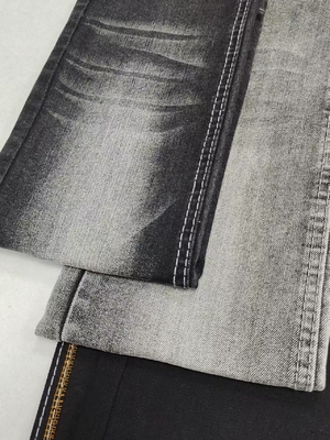 Buy 78%Cotton 11.8oz Heavy Weight Twill Style BLACK/BLACK High Stretch Denim Fabric For Man Jeans online manufacture