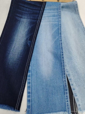 Buy 8.8oz Siro Yarn Warp Slub Dark Indigo Denim Fabric 10+10*16/55 Construction JSD3302 For Woman Jeans online manufacture