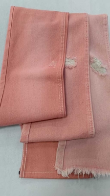 Buy 10.6oz  Pink Left twill with full width 180cm construction 10*7 Denim fabric  JSD3023P for jeans online manufacture