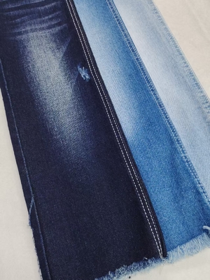 Buy 10.7oz Dark Indigo Stretch Denim Fabric 3/1 Right Twill 8S For Boyfriend Jeans online manufacture