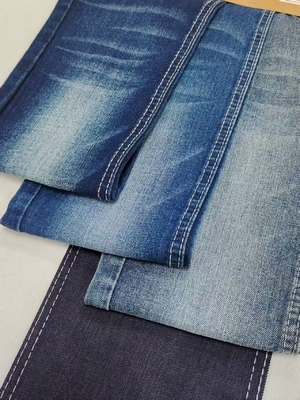 Buy 3/1 Right Twill Style Dark Indigo Stretch Denim Fabric 10 For Lady Jeans Shrink Resistant online manufacture
