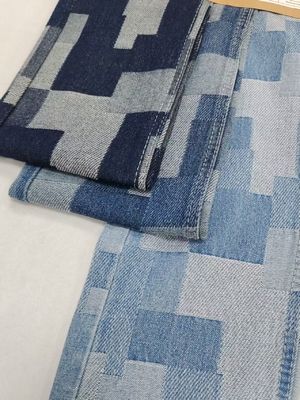 Buy Irregular Check-Printed 9.5oz Middle Weight 60%Cotton Denim Fabric For Lady Jeans Or Skit online manufacture