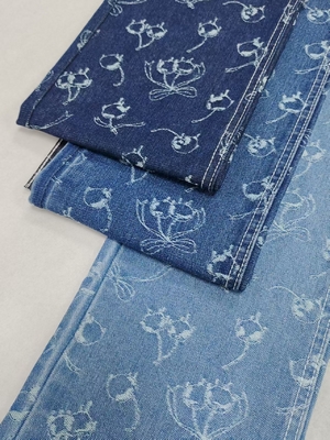 Buy Super-Soft Cherry-Printed 10.8oz Middle Weight 60%Cotton Denim Fabric For Lady Jeans Or Skit online manufacture