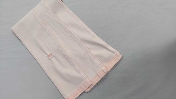 Buy Siro medium elastic 10.1oz White/Pink with full width 178-180 cm construction  8.5+10×8/55/75 Denim fabric  JSD3410-2 online manufacture