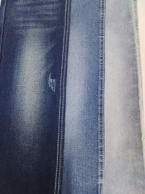 Buy High Stretch Dark Indigo Denim Fabric 12S 9.3oz For Woman Jeans online manufacture