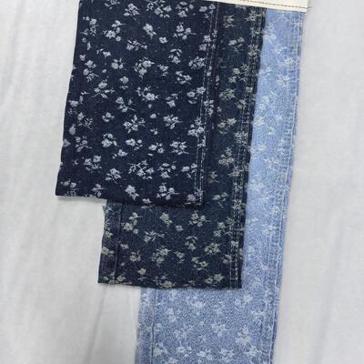 buy Flower Jacquard Denim Fabric 10oz Middle Weight 10S for Lady Jeans in Stock online manufacture