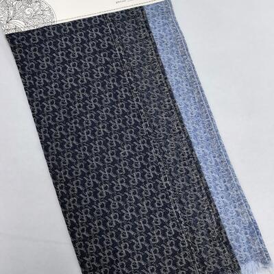buy Full of RR Pattern Jacquard Denim Fabric Cotton Polyester Middle Weight for Special Design Men Jeans online manufacture