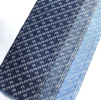 Flower And Stripe Design  Printed Fabric Jacquard Non Elastic Denim 9.5oz 180CM 70'' 71