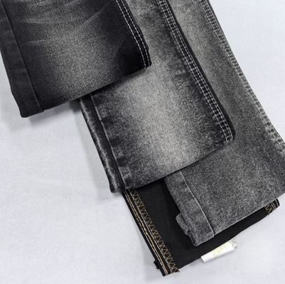 70%C 28%P 2%S Heavyweight Denim Fabric For Man 11.2OZ Black