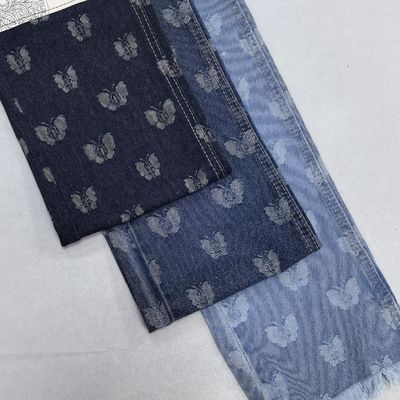 Autumn Winter Heavyweight Denim Fabric Casual Jacket Bow Jacquard Washed Design Stand Collar Boys Twill Washed 's Design