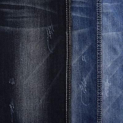 Spandex Stretch Dark Blue Denim Fabric 9.3 Oz JX767-3 With Shrinkage W 10-11% And Yarn Count 8 7.5SB*10/40D 75D