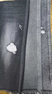 Black  Cotton Polyester Viscose Denim Fabric 10x7 JSD3022B
