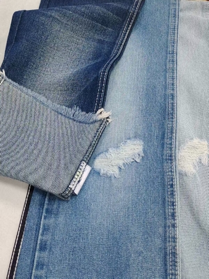 10.9oz Cotton Polyester Rayon Denim Fabric DARK INDIGO JSD3337-1 for lady  jeans or boyfriends pants