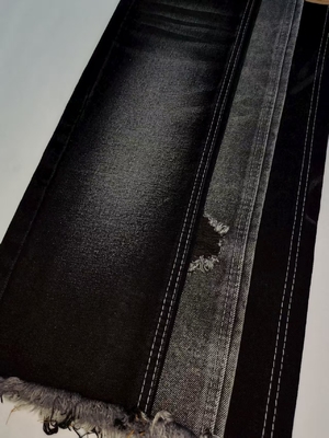Super-soft Cotton Polyester Denim Fabric BLACK/BLACK 14.2oz A606A for  jeans clothing Wholesale denim