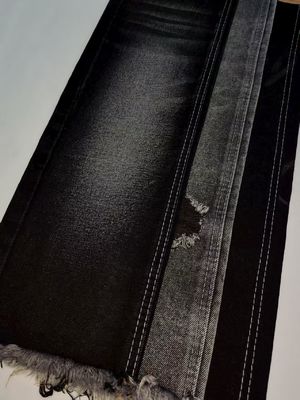 Winter Super-Soft Cotton Polyester Denim Fabric BLACK/BLACK 14.2oz For Jeans