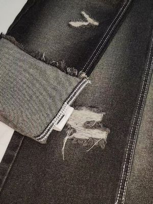 12.2OZ TWILL Style Denim Fabric BLACK/WHITE with 7*7 construction  For man Jeans