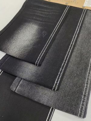 75% Cotton 25% Polyester Twill Denim Fabric 9.4oz BLACK/BLACK for denim pants