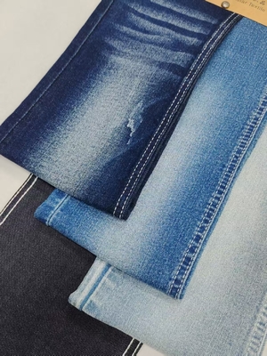 Woven Middle Weight High Spandex  Twill Denim Fabric with 10+10*21/40+21/70 construction JSD3319 for jeans