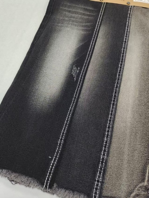 Twill Style High Spandex BLACK/BLACK Denim Fabric With 12*21/70OE construction JSD3272A For Jeans
