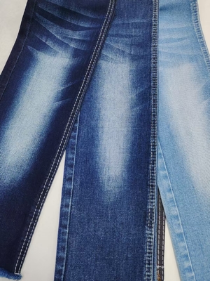 Low Shrinkage Siro Yarn Cross Slub  75%Cotton Stretch Denim Fabric With 10+10/16*55 Construction JSD3259 For Jeans