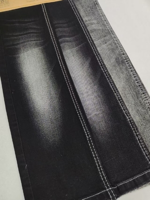 High spandex 72%cotton Siro Yarn Cross Slub Denim Fabric good quality BLACK/BLACK JSD3059A For women Jeans