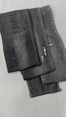 OE plain weave 6.8oz BLACK/WHITE with full width 180cm  No Stretch Elastic Denim fabric  JSD3099B for wholesale