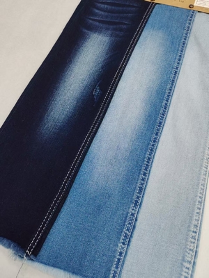 Dual-Core Siro Yarn Cross Slub  85%Cotton Stretch Denim Fabric With 12+12*21/40+70 Construction JSD3280 For Jeans Or Coat