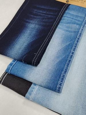 85%Cotton 13%polyester 2%spandex Siro Yarn Cross Slub 10S DARK INDIGO Denim Fabric  JSD3298 For Jeans Or Jacket Coat