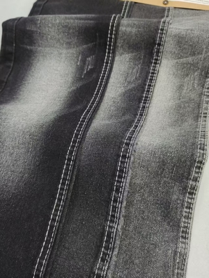 Super-Soft Twill Style BLACK/BLACK 11.2oz Stretch Denim Fabric Low Shrinkage 8*16/70 Construction JSD3191A For Jeans